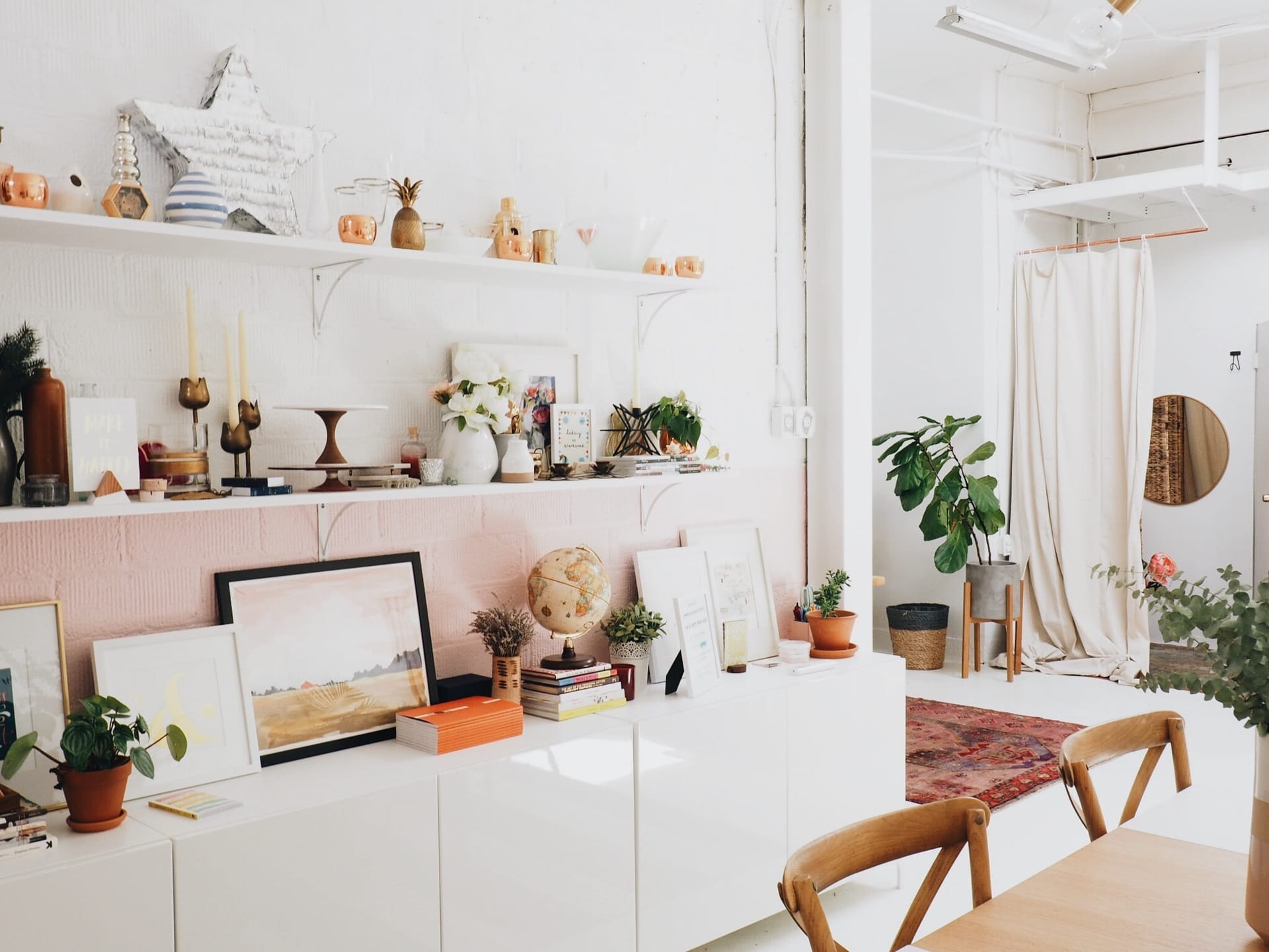 Inside a home goods store